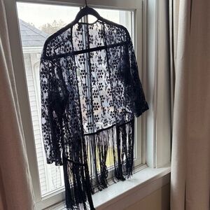 H&M Lace Kimono with Fringe